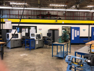 CNC Machining Centers, Lathe, and cut-off saw
